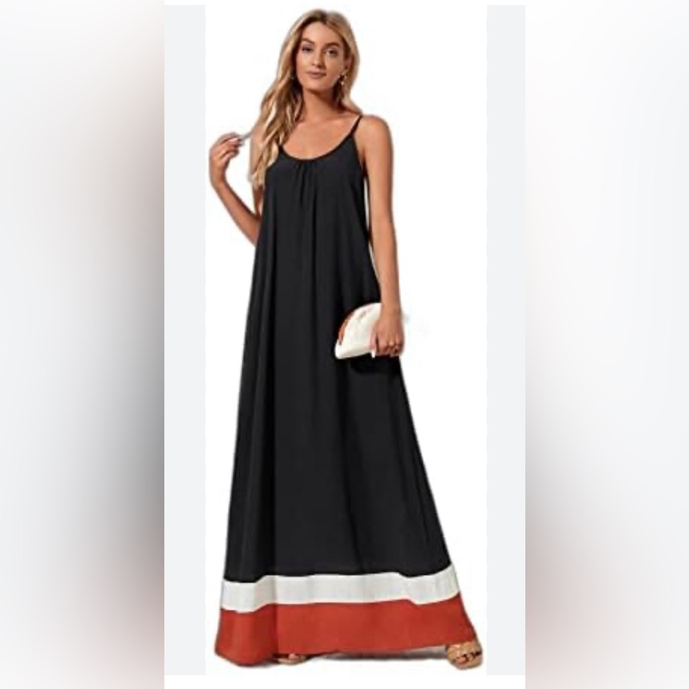 Shein Color Block Maxi Dress
